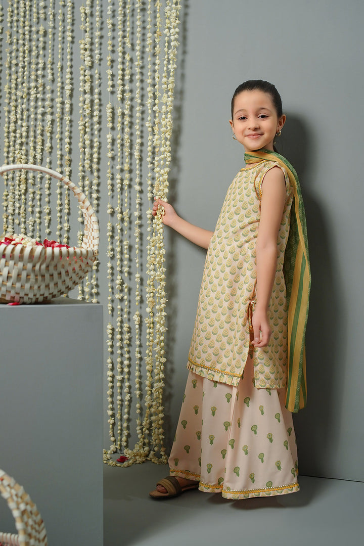 Swiss Lawn Digital Printed 3 Pc Suit - Wear Ochre