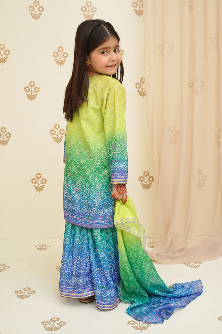 Swiss Lawn Digital Printed 3 Pc Suit - Wear Ochre