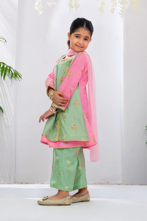 Best Cotton Silk Printed 3 Pc Suit - Wear Ochre -