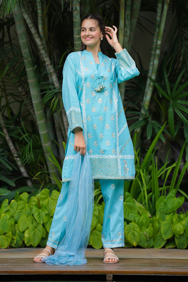 Cotton Printed 3 Pc Suit