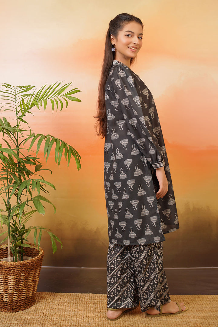 Swiss Lawn Printed 2 Pc Suit - Wear Ochre