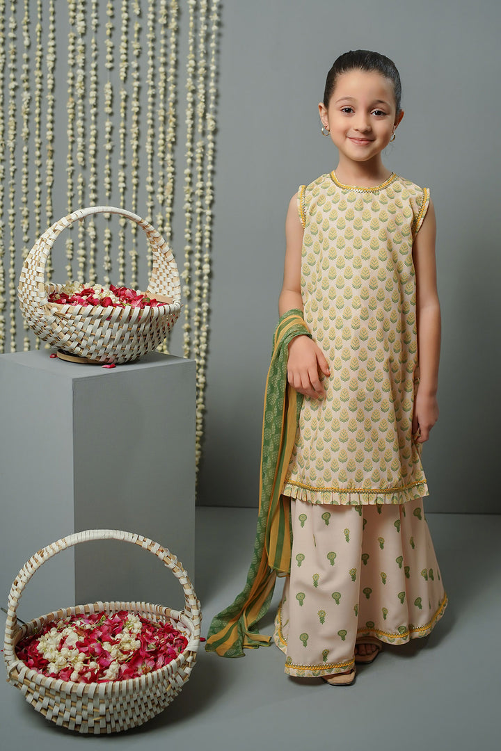 Swiss Lawn Digital Printed 3 Pc Suit - Wear Ochre
