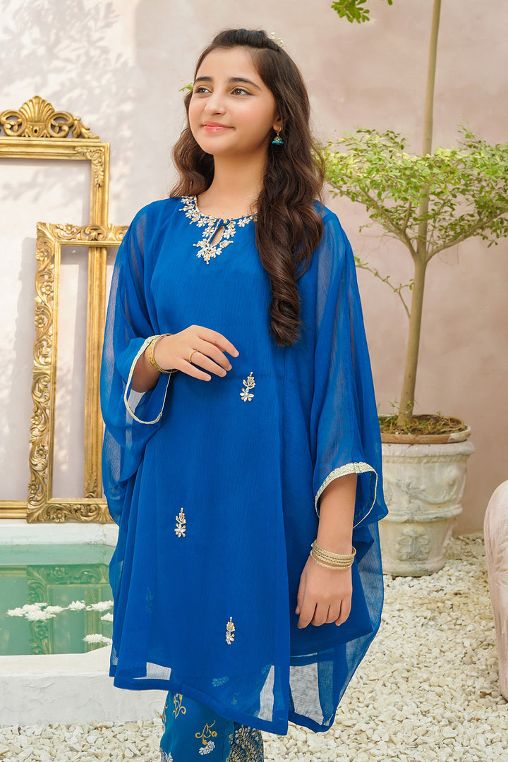 Chiffon Hand Adda Work 2 Pc Suit - Wear Ochre