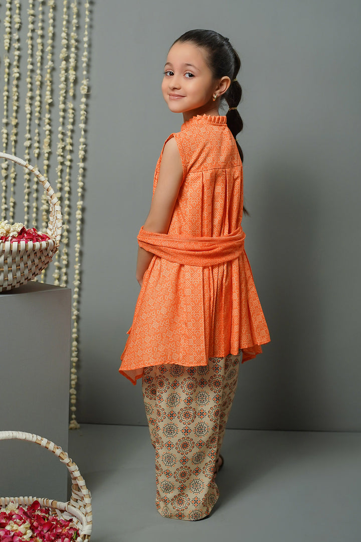 Swiss Lawn Digital Printed 3 Pc Suit - Wear Ochre