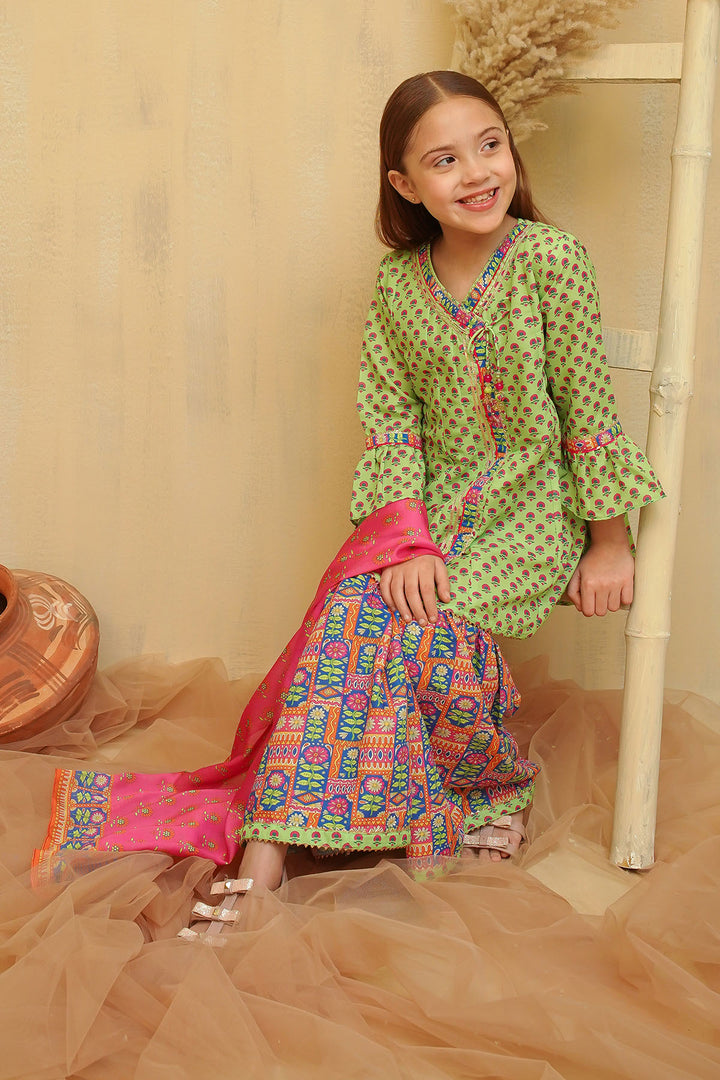 Swiss Lawn Digital Printed 3 Pc Suit - Wear Ochre