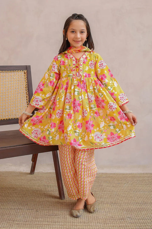 Best Swiss Lawn Digital Printed 3 Pc Suit - Wear Ochre -