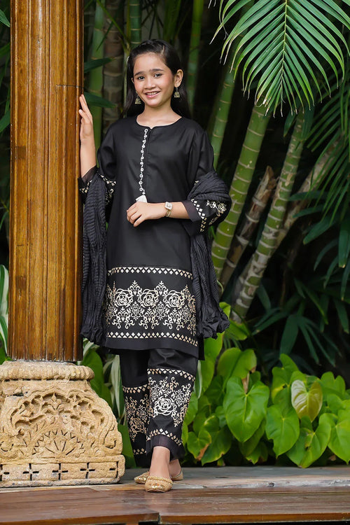 Best Cotton Printed 3 Pc Suit - Wear Ochre -