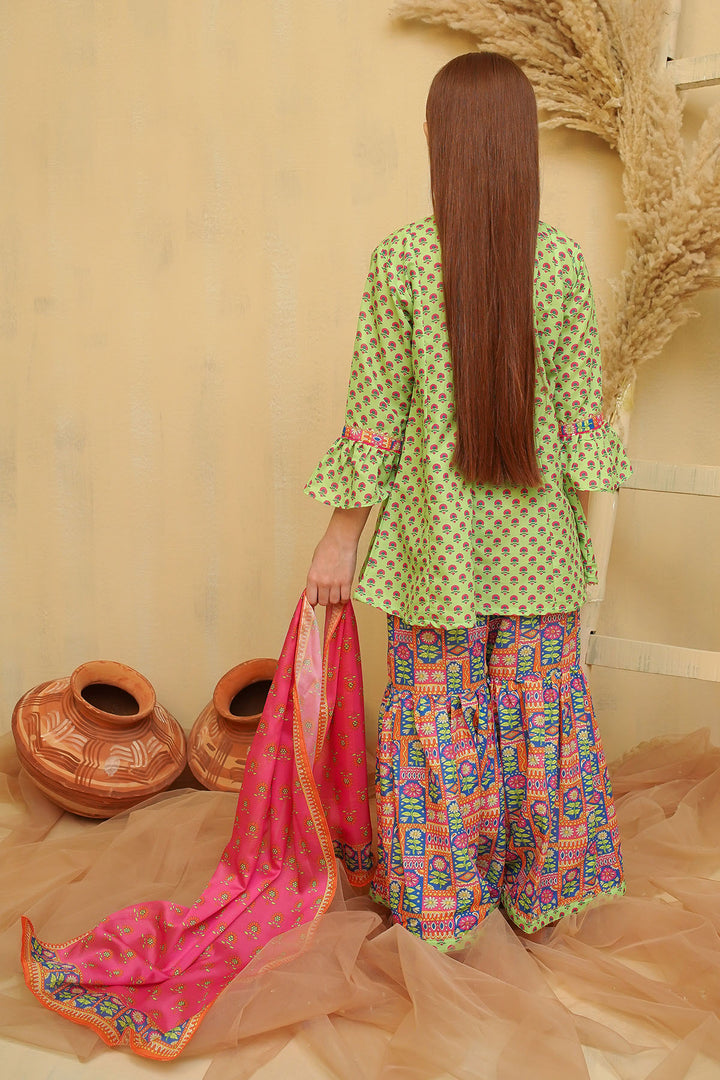 Swiss Lawn Digital Printed 3 Pc Suit - Wear Ochre