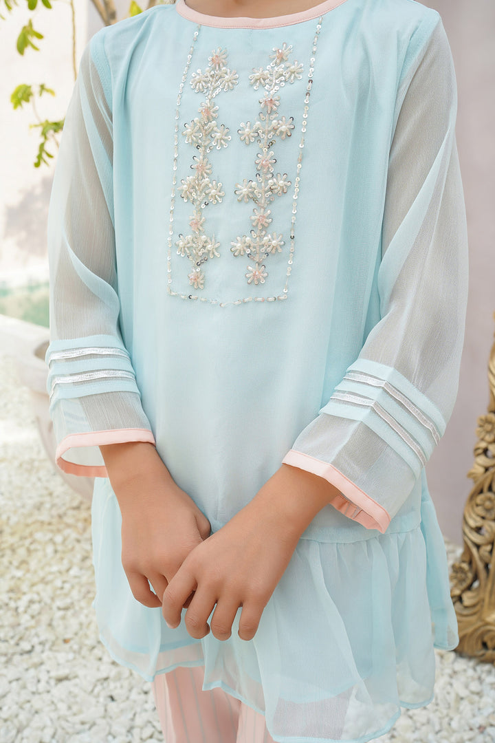 Chiffon Hand Adda Work 3 Pc Suit - Wear Ochre