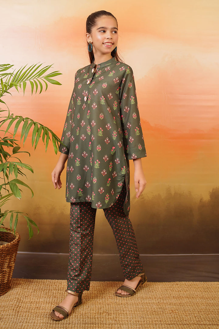 Swiss Lawn Printed 2 Pc Suit - Wear Ochre