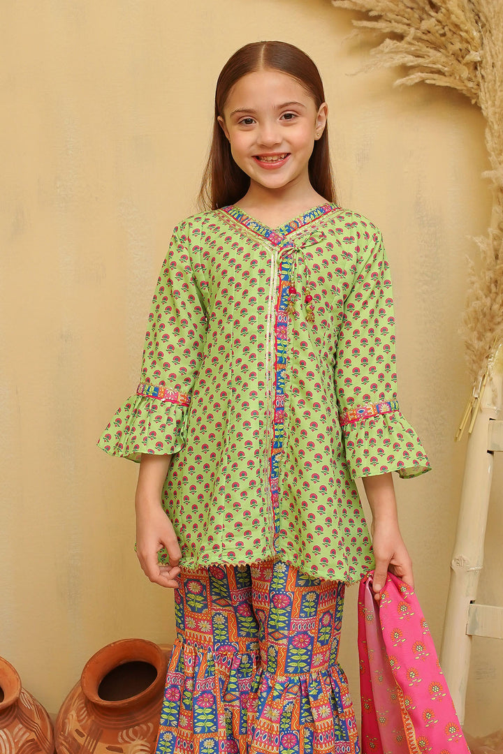 Swiss Lawn Digital Printed 3 Pc Suit - Wear Ochre