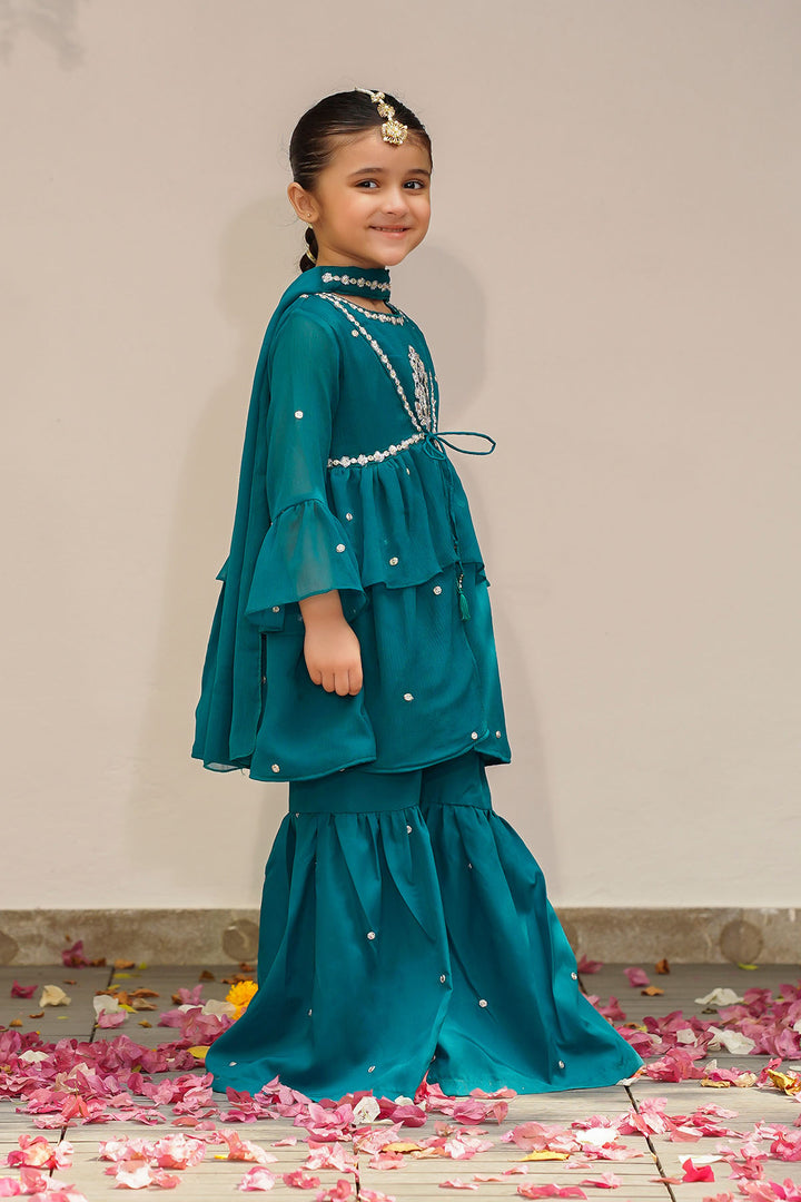 Chiffon Embroidered 3 Pc Suit - Wear Ochre