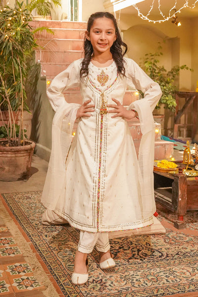 Viscose Jacquard Hand Adda Work 3 Pc Suit