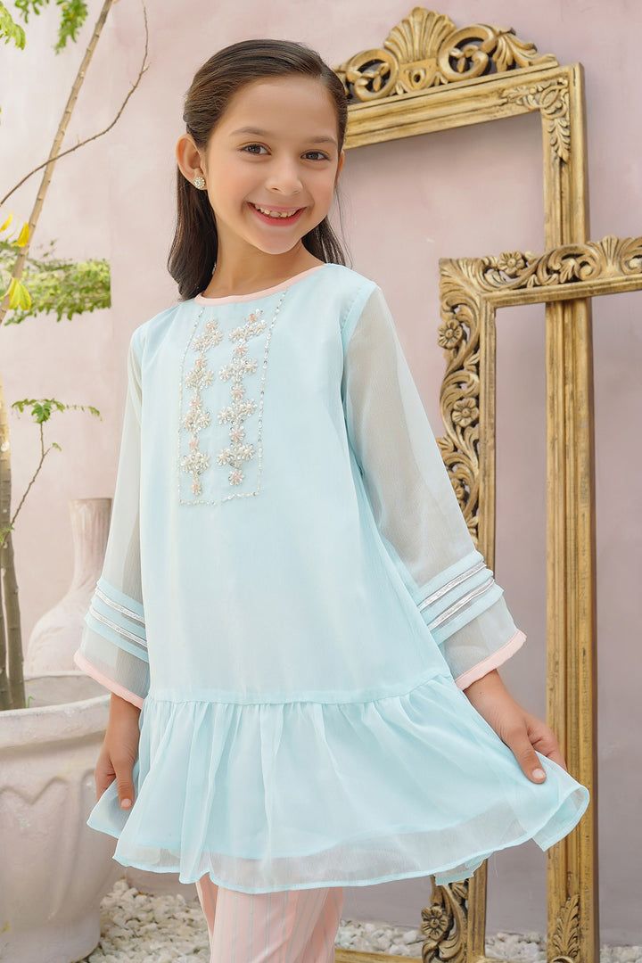 Chiffon Hand Adda Work 3 Pc Suit - Wear Ochre