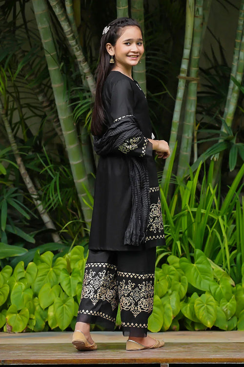 Best Cotton Printed 3 Pc Suit - Wear Ochre -