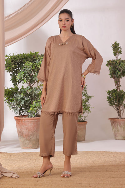 Cotton Jacquard Women's 2 Pc Suit