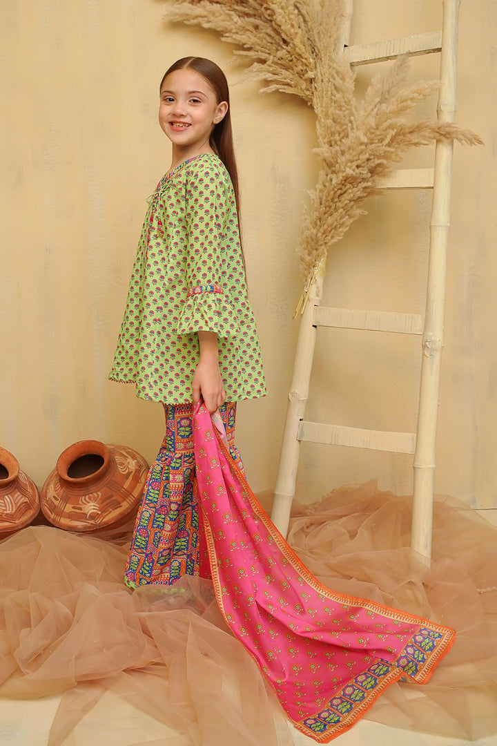 Swiss Lawn Digital Printed 3 Pc Suit - Wear Ochre