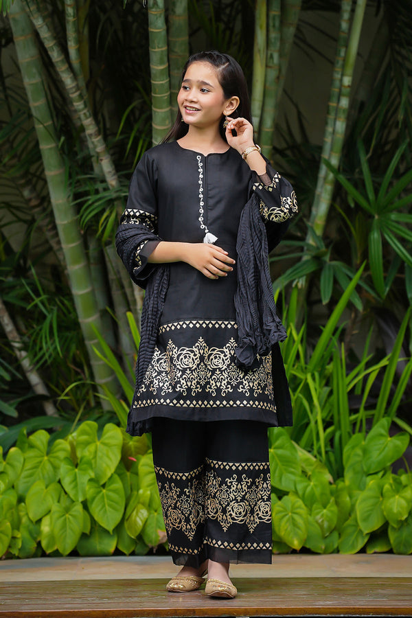 Cotton Printed 3 Pc Suit