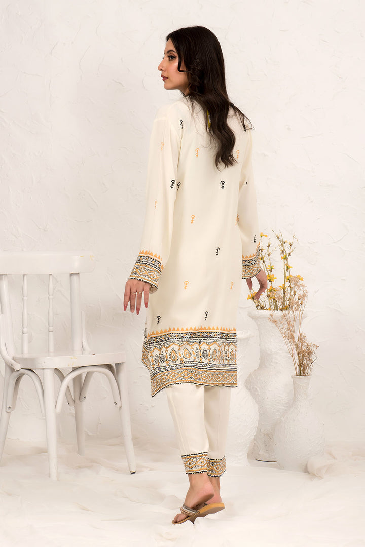 Cotton Crepe Printed 2 Pc Suit - Wear Ochre