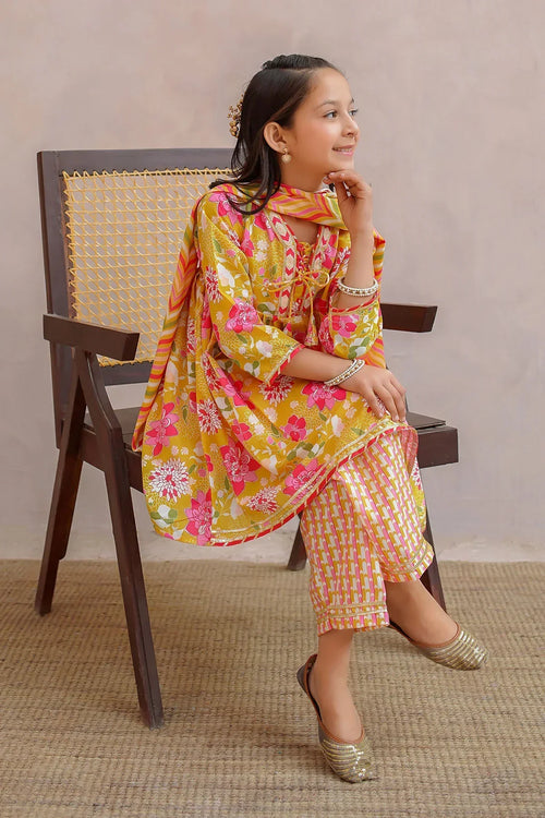 Best Swiss Lawn Digital Printed 3 Pc Suit - Wear Ochre -