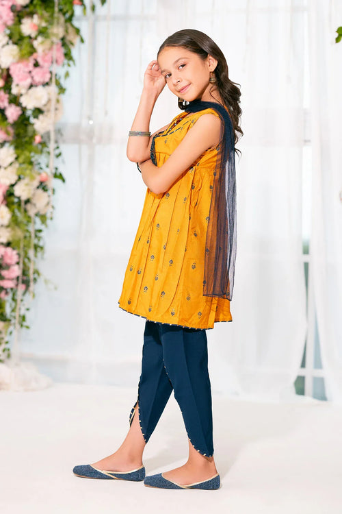 Best Cotton Silk Printed 3 Pc Suit - Wear Ochre -
