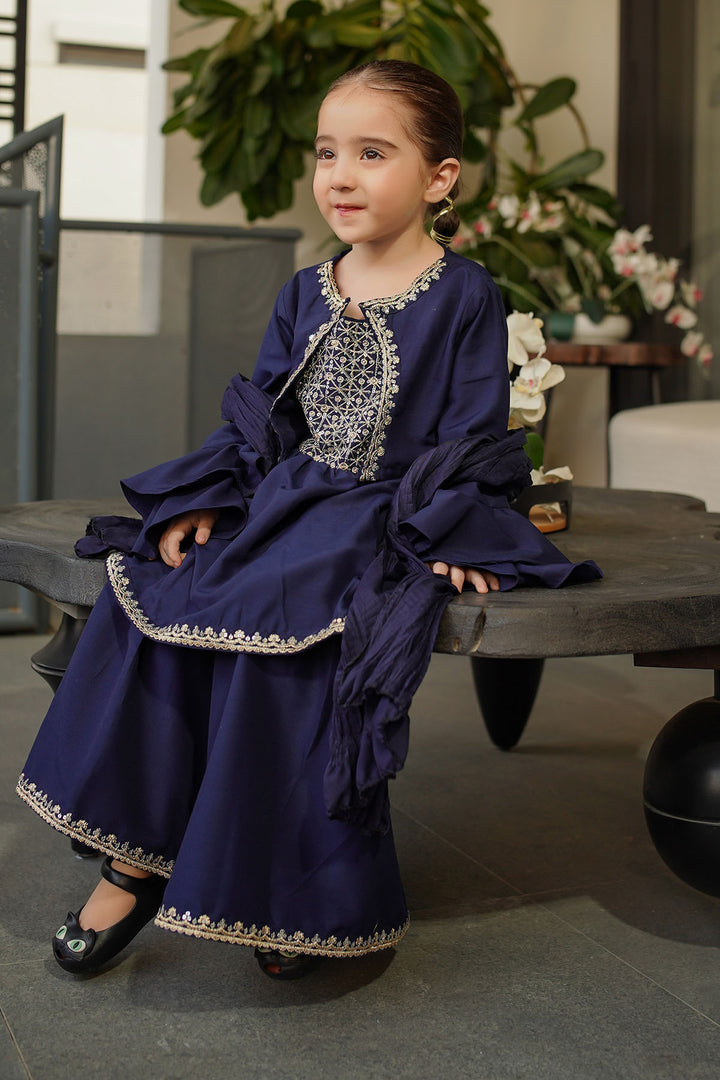 Raw Silk Embroidered 3 Pc Suit - Wear Ochre