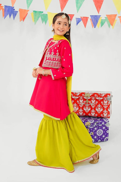 Best Raw Silk Embroidered 3 Pc Suit - Wear Ochre -