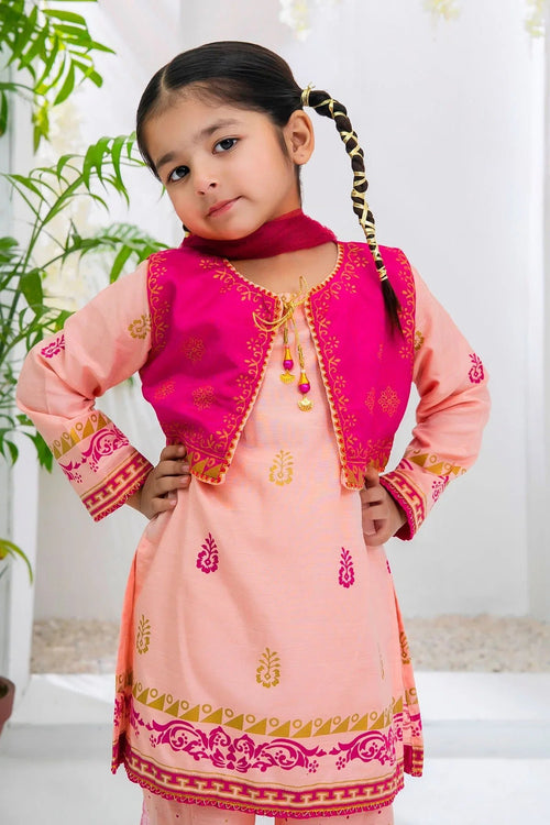 Best Cotton Silk Printed 3 Pc Suit - Wear Ochre -