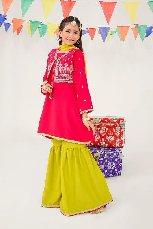 Best Raw Silk Embroidered 3 Pc Suit - Wear Ochre -