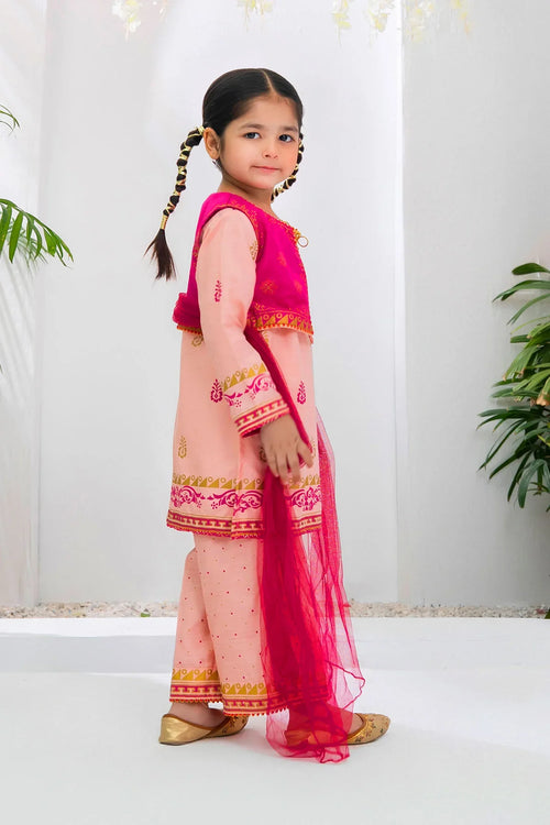 Best Cotton Silk Printed 3 Pc Suit - Wear Ochre -