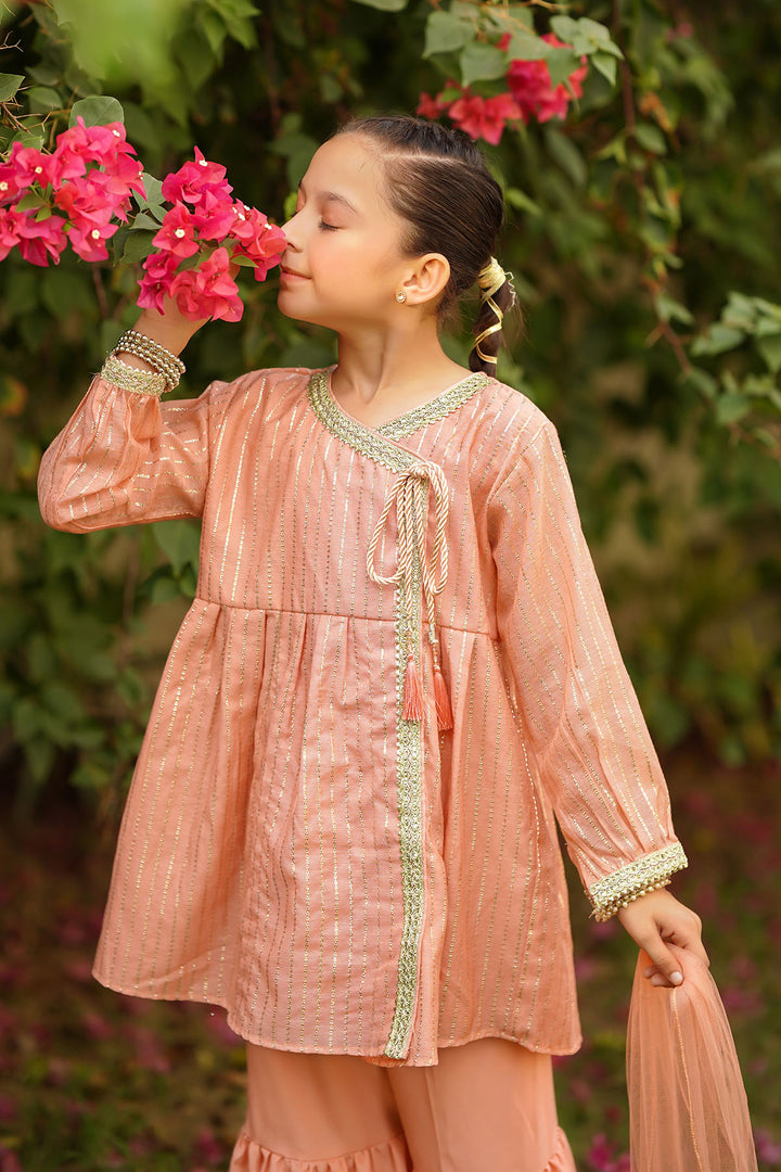 Zari Jacquard 3 Pc Suit - Wear Ochre