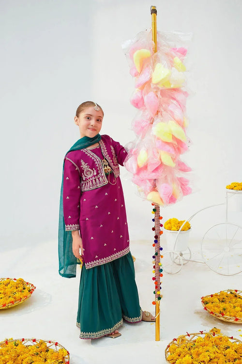 Best Raw Silk Embroidered 3 Pc Suit - Wear Ochre -