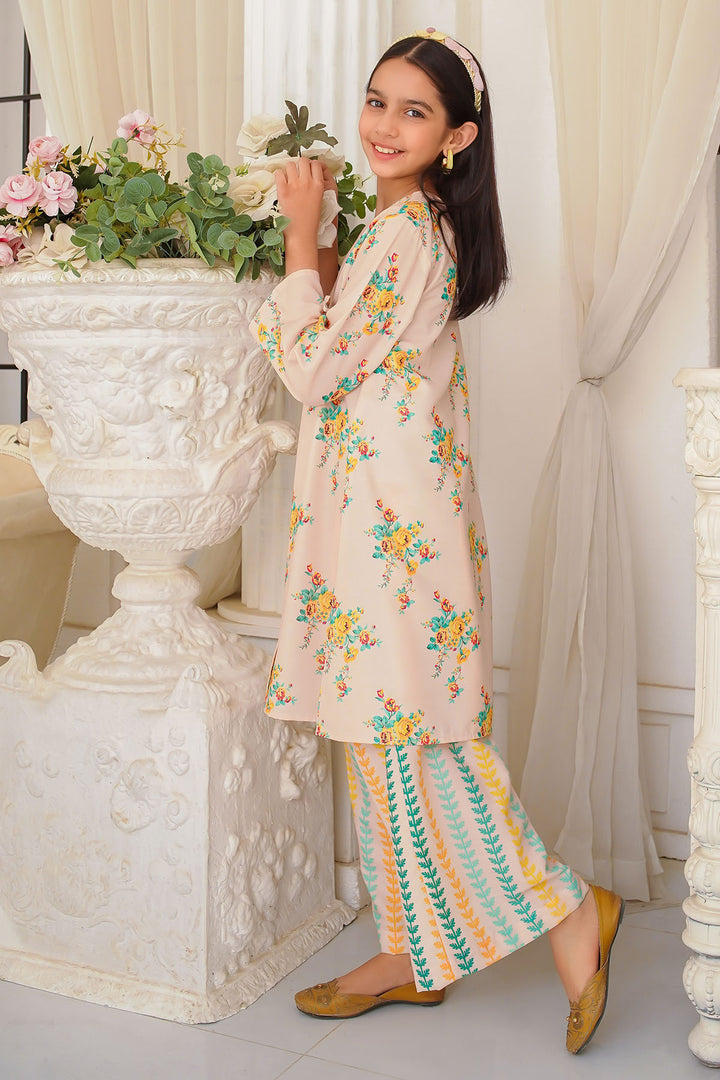 Swiss Lawn Digital Printed 2 Pc Suit - Wear Ochre