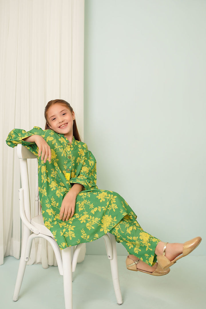 Swiss Lawn Printed 2 Pc Suit - Wear Ochre