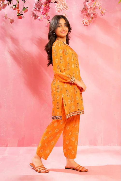 Best Swiss Lawn Digital Printed 2 Pc Suit - Wear Ochre -