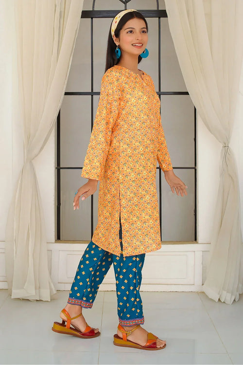 Best Swiss Lawn Digital Printed 2 Pc Suit - Wear Ochre -
