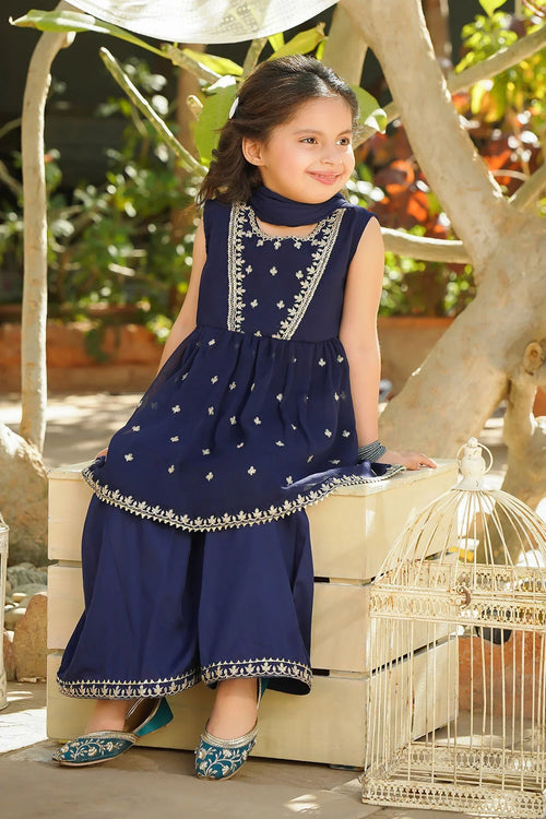 Best Chiffon Embroidered 3 Pc Suit - Wear Ochre -