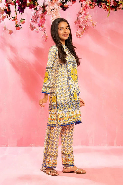 Best Swiss Lawn Digital Printed 2 Pc Suit - Wear Ochre -