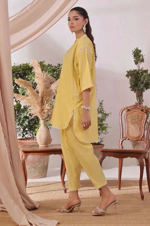 Best Slub Lawn Women's 2 Pc Suit - Wear Ochre -