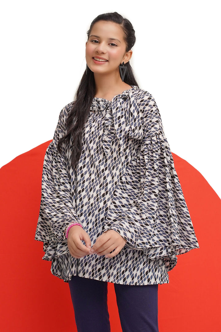 Printed Georgette Top - Wear Ochre