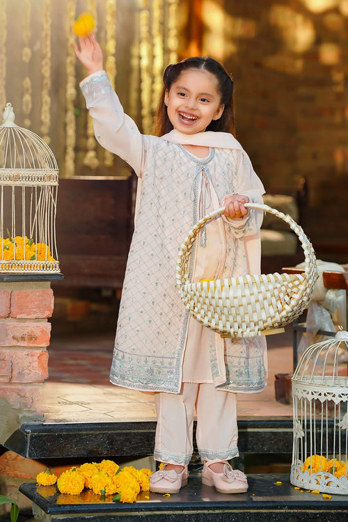 Best Chiffon Embroidered 3 Pc Suit - Wear Ochre -