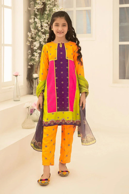 Best Herringbone Digital Printed 3 Pc Suit - Wear Ochre -