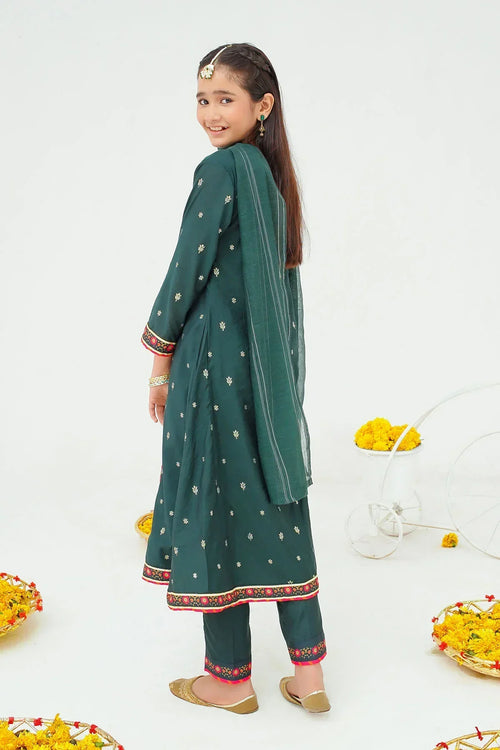 Best Cotton Jacquard Hand Adda Work 3 Pc Suit - Wear Ochre -