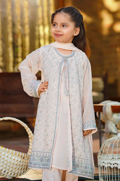 Best Chiffon Embroidered 3 Pc Suit - Wear Ochre -