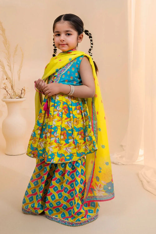 Best Poly Lawn Digital Printed 3 Pc Suit - Wear Ochre -