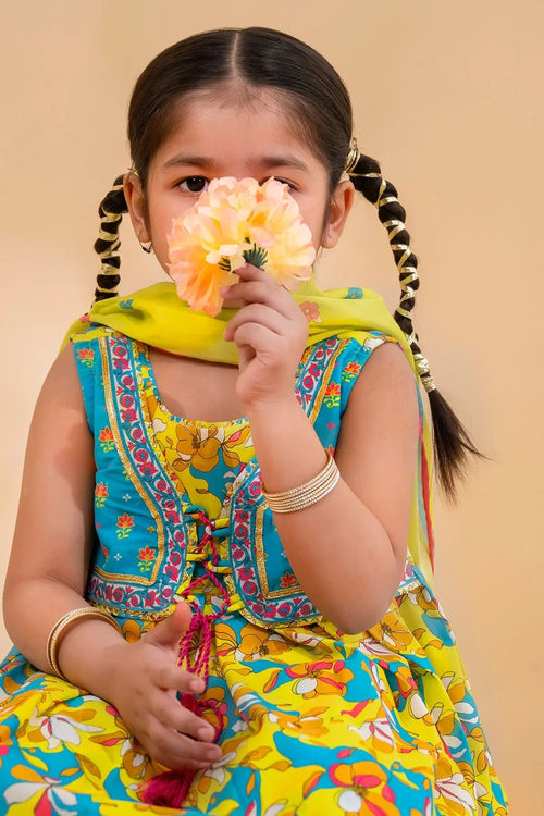 Best Poly Lawn Digital Printed 3 Pc Suit - Wear Ochre -