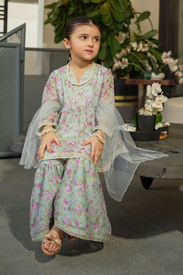 Printed Chiffon 3 Pc Suit - Wear Ochre