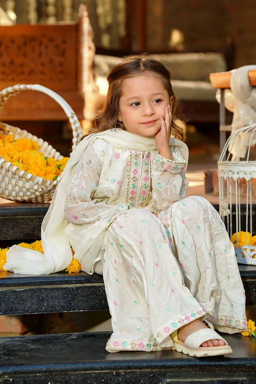 Best Chiffon Embroidered 3 Pc Suit - Wear Ochre -