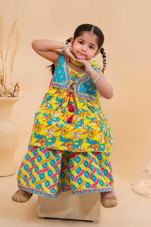 Best Poly Lawn Digital Printed 3 Pc Suit - Wear Ochre -