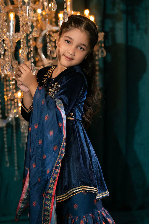 Best Velvet Hand Adda Work 3 Pc Suit Mini - Wear Ochre -